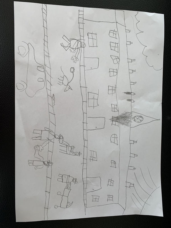 Joshua Page, aged 8, Inspired by L.S Lowry.
