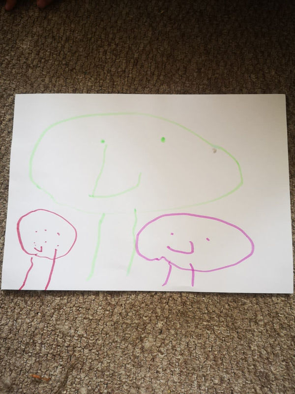 Leo, aged 3. Inspired by Stik.