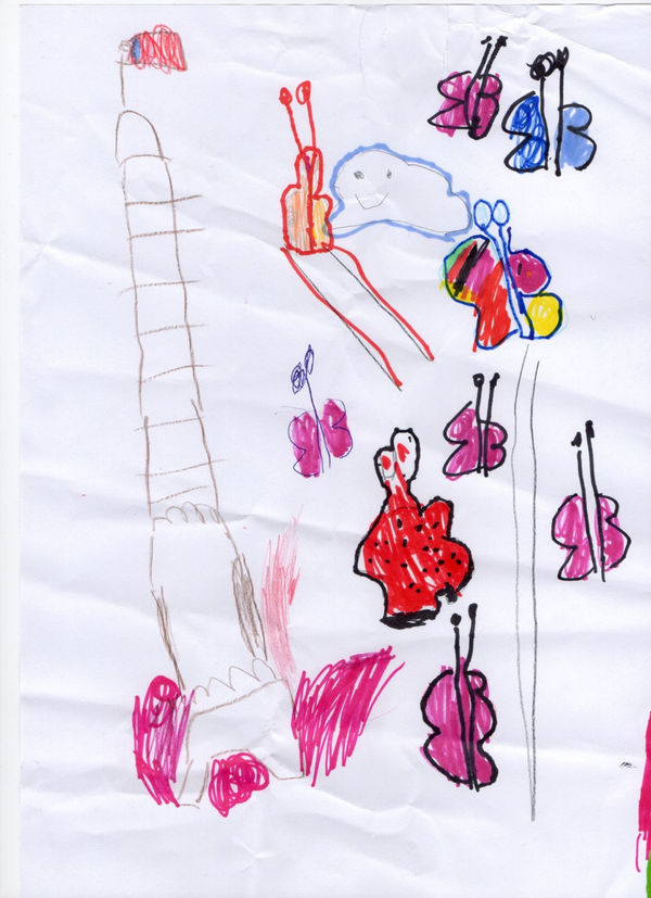 Ruby Collins, aged 5. Inspired by Peter Blake.