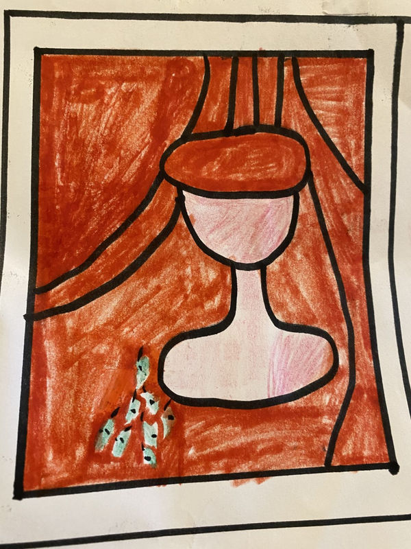 Saina Sirpal, aged 8. Inspired by Patrick Caulfield.