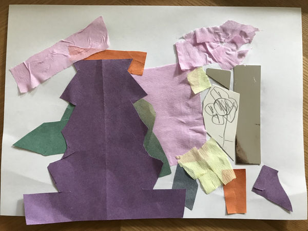 Serena Joseph, age 4 years. Inspired by Henri Matisse.