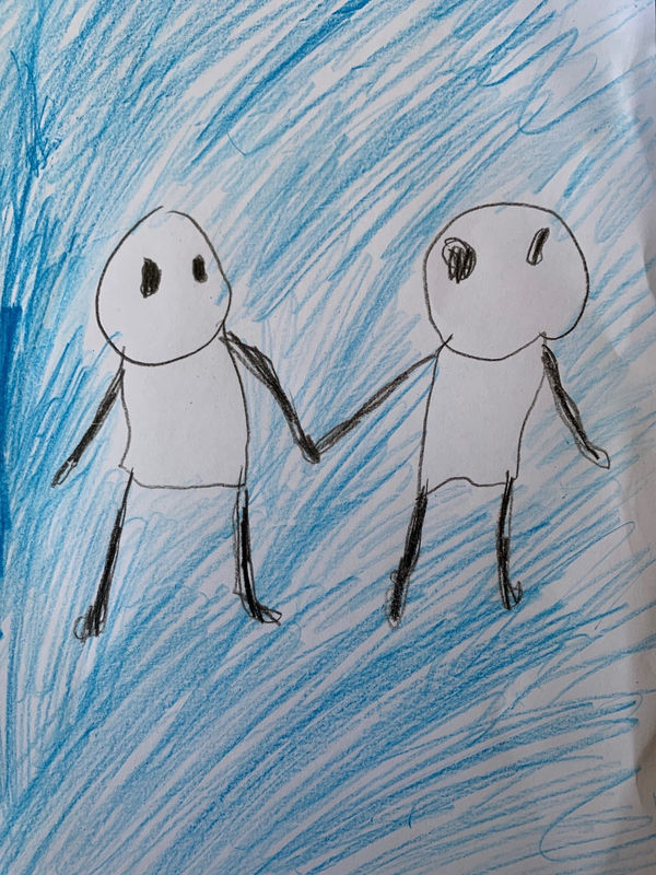 Sophia Harding, aged 7. Inspired by Stik.