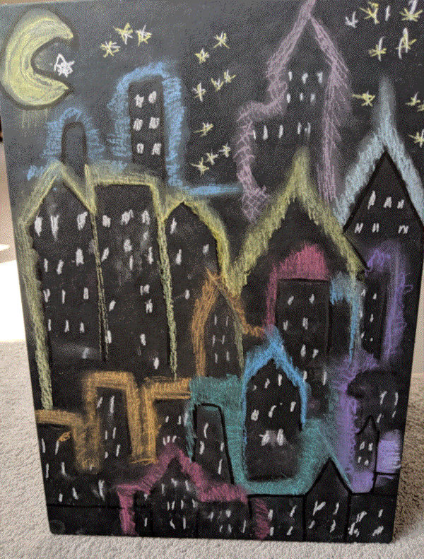 Summer Rain Nicholls, aged 8. Inspired by Van Gogh.