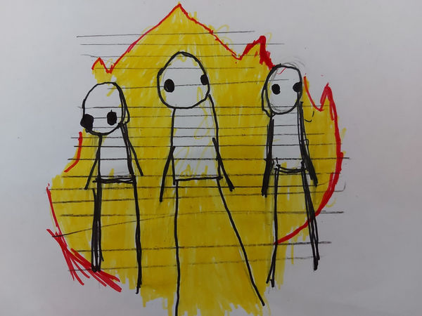 Zayan Nabeel Sarker, aged 8. Inspired by Stik.