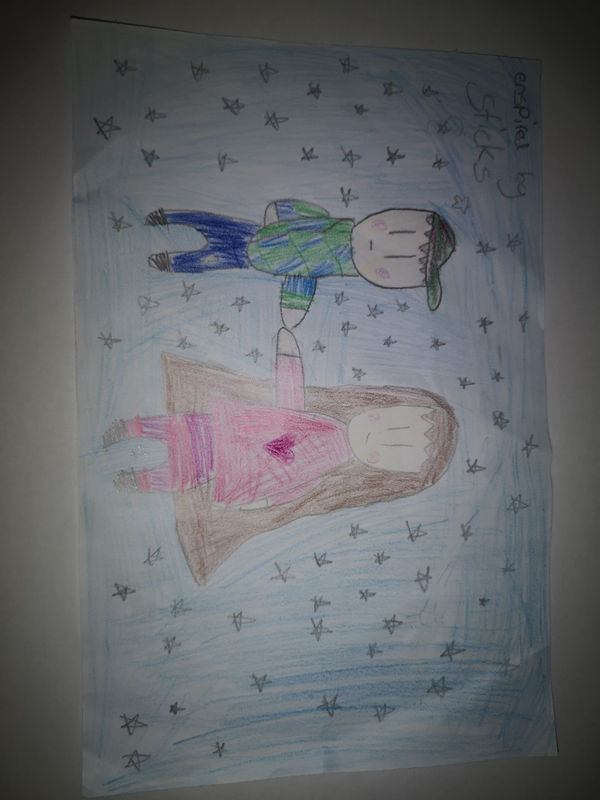 Annie-May Bingham, aged 9. Inspired by Stik.