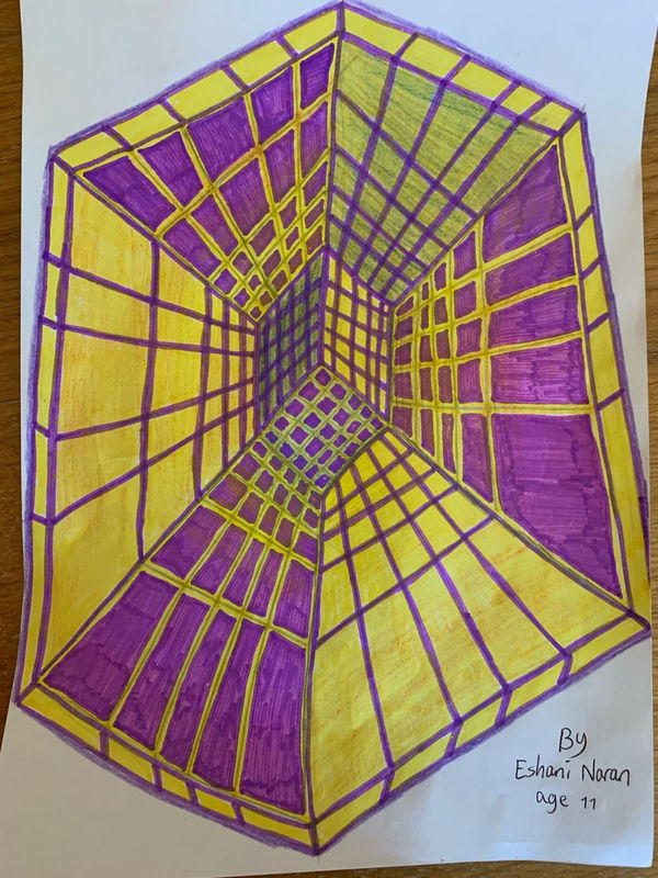 Eshani Naran, aged 11. Inspired by Victor Vasarely.