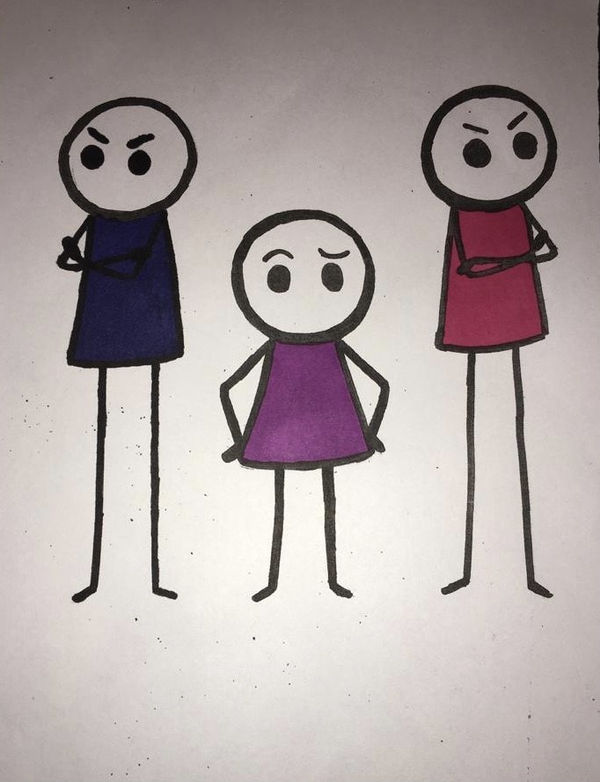 Emily Barton, aged 13. Inspired by Stik.