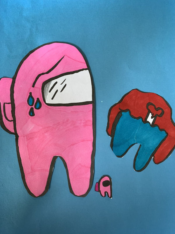 Finley Carter, aged 10. Inspired by Keith Haring.