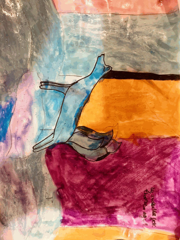 Isabella Thomas, aged 9. Inspired by Bridget Riley.