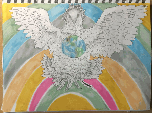 Jiawen Hicks, 11 years old, inspired by Pablo Picasso/Colombe