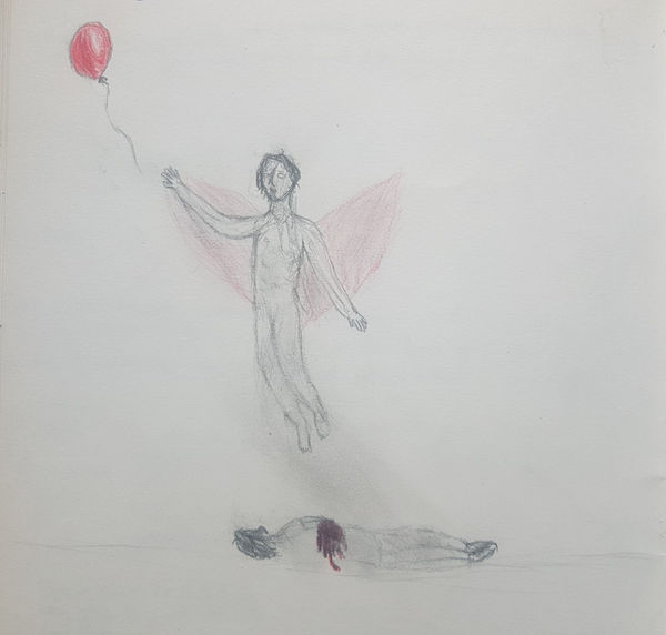 Katie Robins, aged 13. Inspired by Antony Micallef.