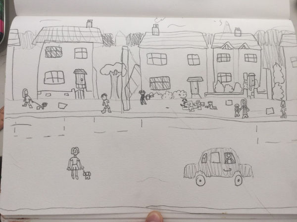 Lola,13 years old as of April, inspired by L.S Lowry.