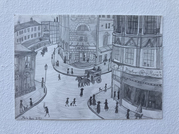 Marie Harris, aged 10, Inspired by L.S.Lowry.