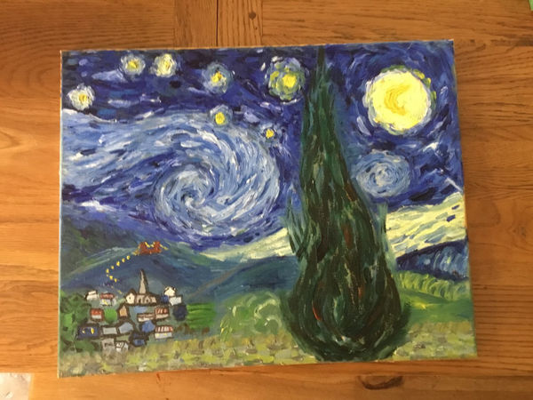 Molly Chong, aged 10. Inspired by Van Gogh.