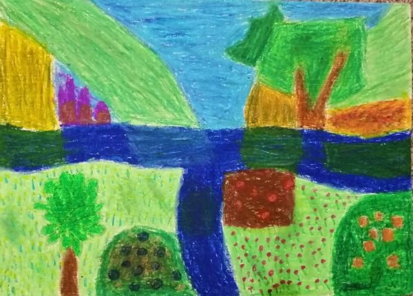 Nivedita Prakash, aged 9. Inspired by Monet.