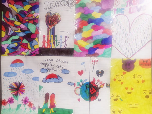 Nyla Lavrado, aged 10. Inspired by Bridget Riley.