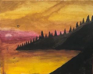 Rachel Norgate, aged 10. Inspired by Huw Richards Evans.