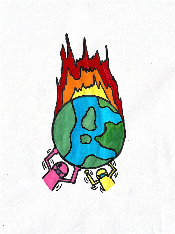 Ernie Shortland Gambier, aged 12. Inspried by Keith Harring.