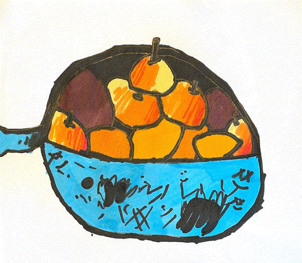 Effie Shortland Gambier, aged 9. Inspried by Patrick Caulfield.