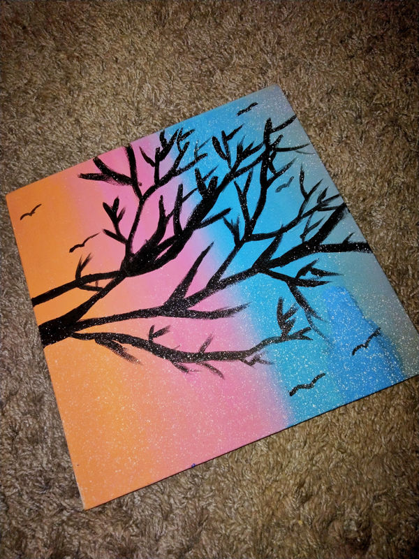 Anamta Abid, aged 15. Inspired by paintings on the internet that interest her.