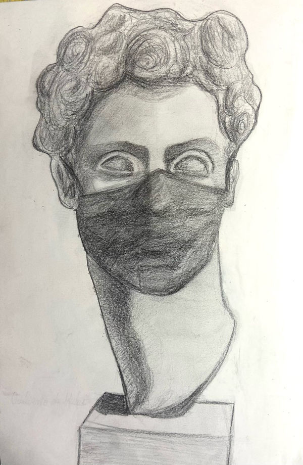 Ioana Ciorasteanu, aged 16. Inspired by Banksy.