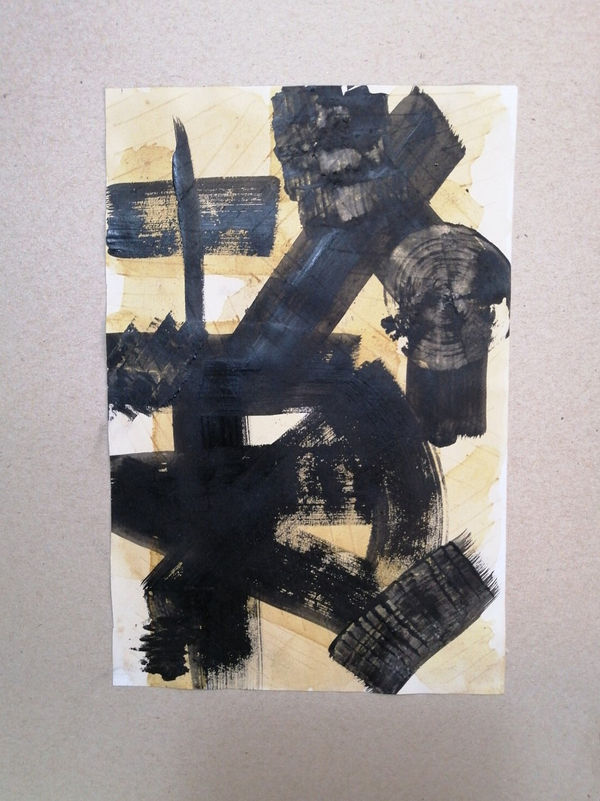Parsa Nayyara, aged 17. Inspired by Pierre Soulages.