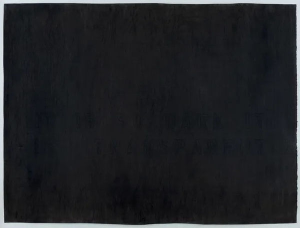 Everything in this small—black?—palimpsest of 30 × 40 inches: the ego, the tiny and the immense, the happiness of being present, all the doubts and the sadnesses, the handbook of strengths and weaknesses, reasons and wanderings. All the dreams and the nightmares too, the sleepless nights, the eternal nights. The point, the infinite, the wise and relaxed hand, the fine wrinkles and the great furrows, the iris lightened by the years, the mist spread out like a tablecloth. Also the violet cold and the warm spring afternoons, all the seasons, the slow and certain repetition, brushstroke upon brushstroke, the stars. All the darkness and chaos of life has its light. If one can see in the dark, one can see everything. — Mariana Eliano