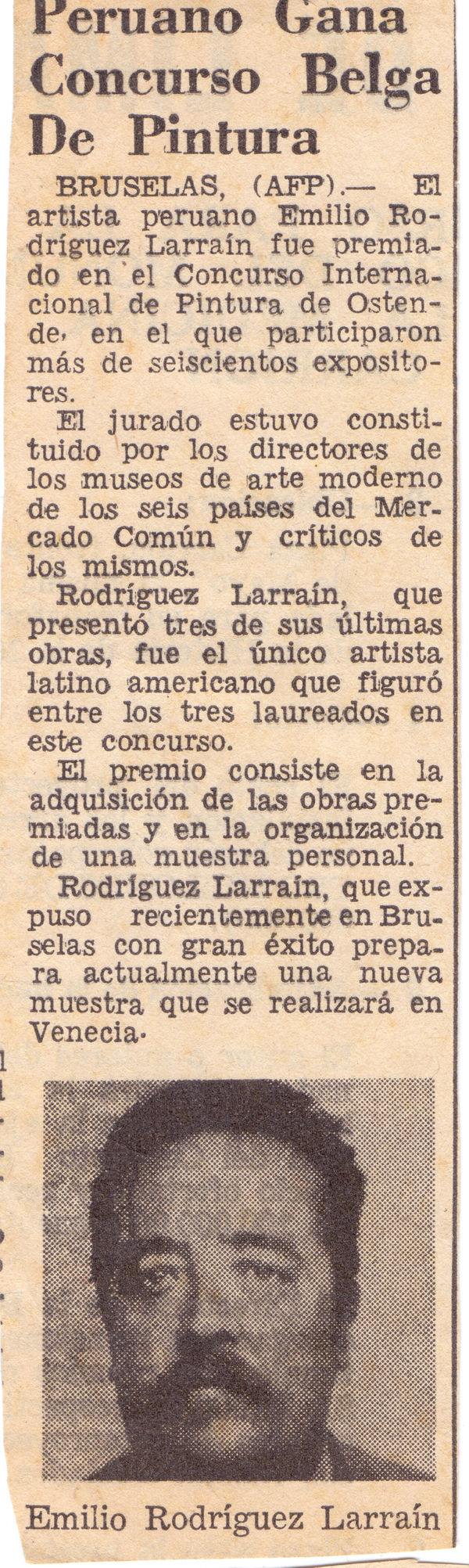 Peruano Gana Concurso Belga De Pintura