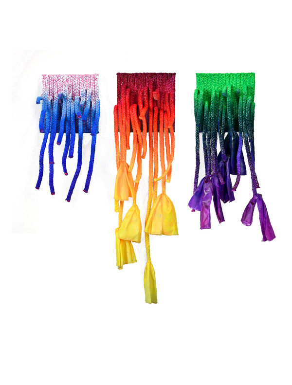 Element Series, 2020 Acrylic and silk on canvas 20 x 20 cm