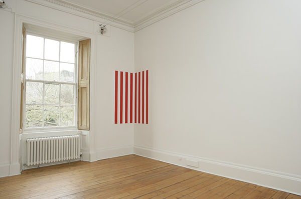 Installation at Ingleby Gallery, 2008 paint and vinyl on wall 75 x 75 cm