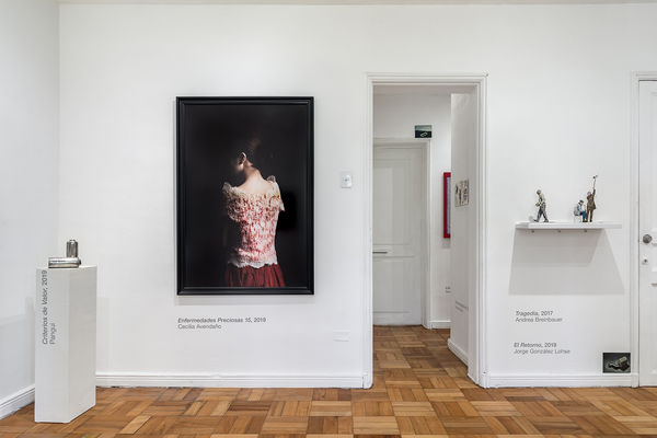 Installation view of El Mundo Al Instante N°1 at Isabel Croxatto Galería, January 2020. Credit: Sebastián González, courtesy of Isabel Croxatto Galería.