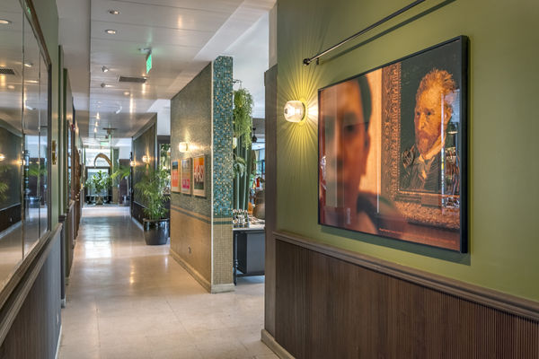 Installation view of the group show Fest&iacute;n de Arte #20, presented by Isabel Croxatto Galer&iacute;a at Hotel Bidasoa in Santiago, Chile. November 2018. Photo: Sebasti&aacute;n Gonz&aacute;lez.