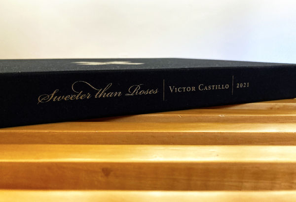 Installation view of the exhibition Sweeter than Roses by Víctor Castillo, presented by Isabel Croxatto Galería in Santiago, 2021. Credit: Nicolás de Sarmiento. Courtesy of Isabel Croxatto Galería. Artwork: Sweeter than Roses Art Box Set, side view.