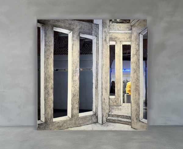 Javier de Juan Mirror 2, 2025 Acrylic on mirror 300 x 300 cm