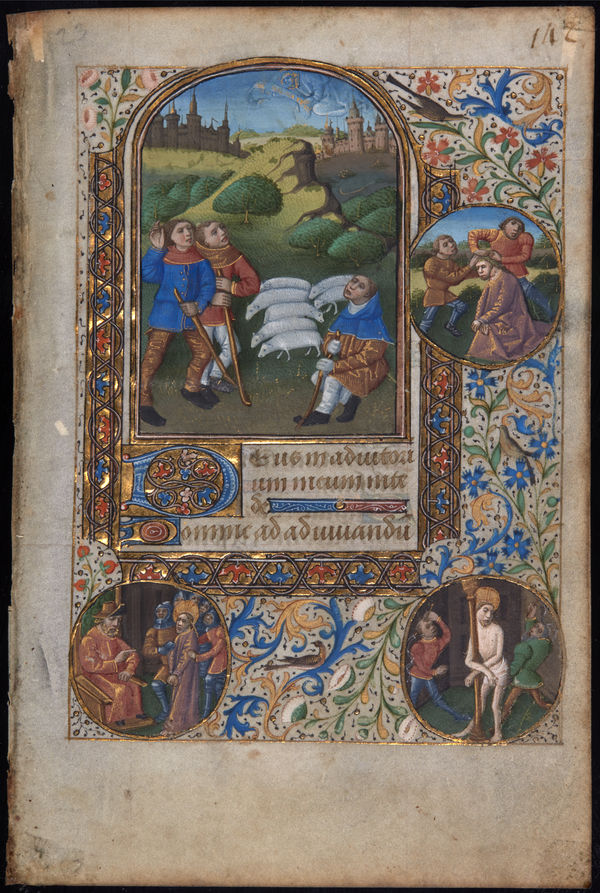 Circle of Barthelemy d'Eyck, Pair of Leafs from a Book of Hours, ca. 1460