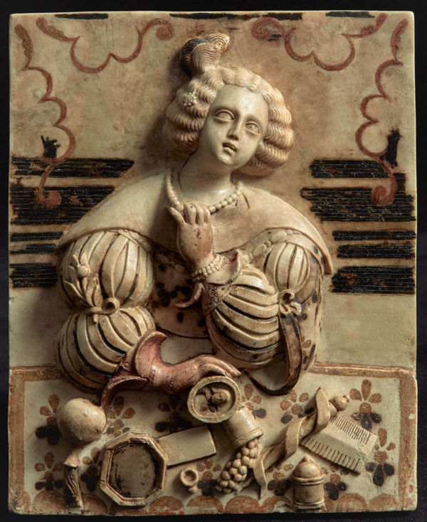 Circle Josefa de Óbidos , The Conversion of Mary Magdalene (Relief), Last quarter of the 17th century