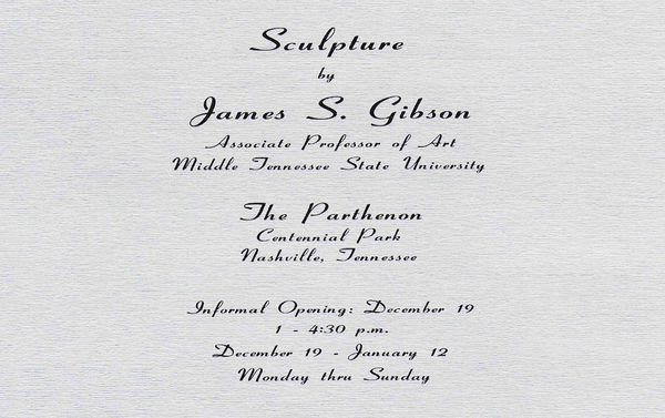 Parthenon at Centennial Park Solo Exhibition