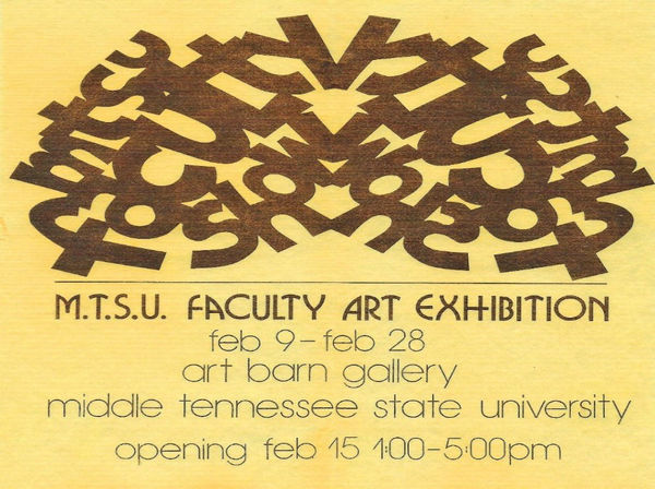 MTSU Art Barn Gallery Art Faculty Exhibition