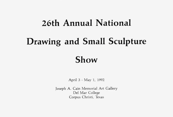 26th National Small Sculpture Juried Exhibition