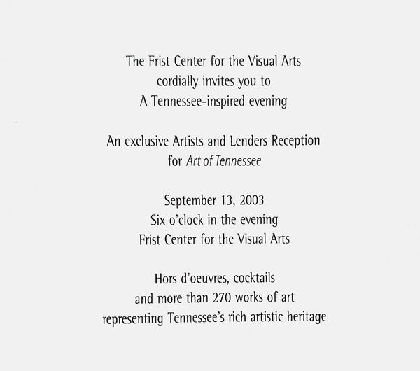 Frist Center for the Arts Art of Tennessee