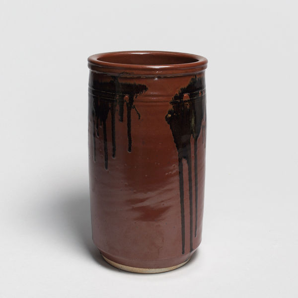 Mizuno Hanjiro, #010376 Zylindrisches Gefäß, 1985/86