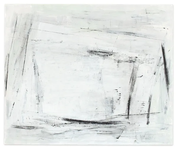 Monika Huber #019926 Ohne Titel, 91/74, 1991 Öl auf Nessel 150 x 180 cm