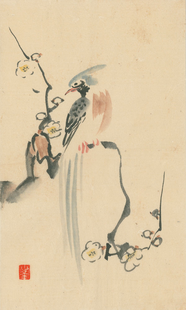 Malerei, #006849 ÔBA, Hôsui (1837-? ), Exotischer Vogel, Meiji-Zeit (1868-1912)