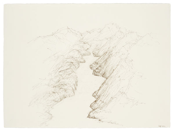 Raffi Kaiser #022907 Landschaft, 2022/23 Tusche auf Papier 55 x 75 cm