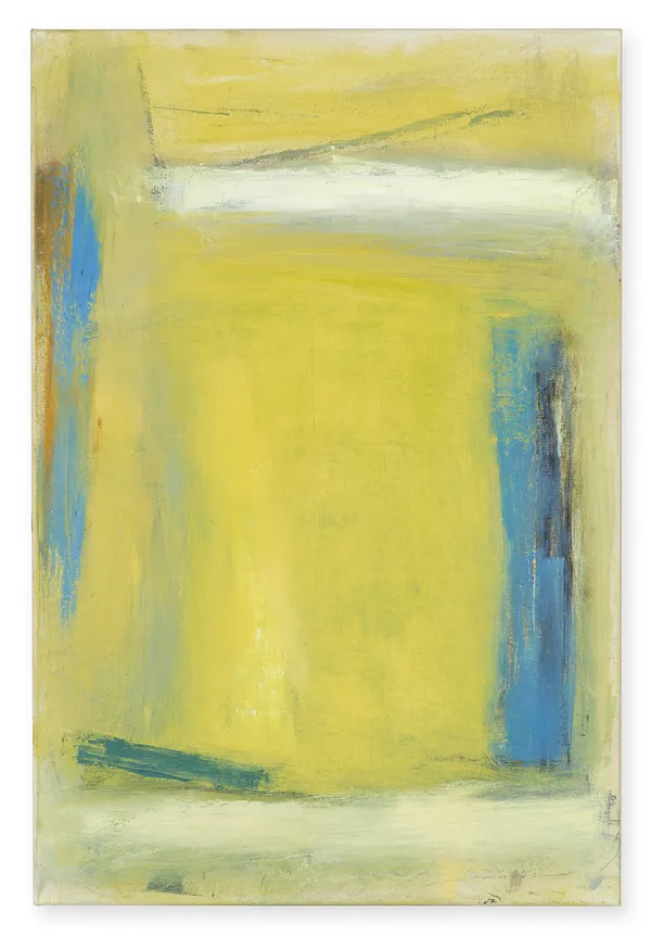 Monika Huber #023197 o.T., 97/58, 1997 Öl auf Seidenpapier auf Leinwand 90 x 60 cm