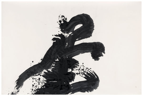 YU-ICHI (Inoue Yûichi) #021365 Shoku (to belong to, to pay attention to), 1966 Tusche auf Japanischem Papier 146 x 221,5 cm