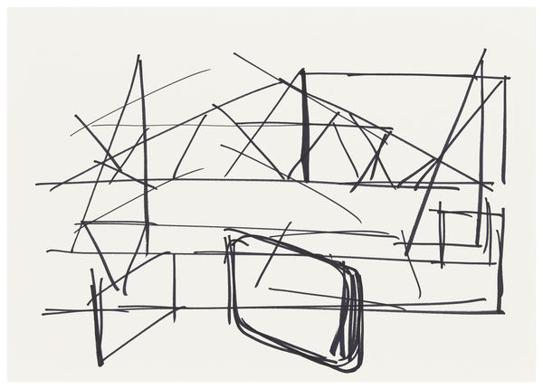 Jürgen Schön #022867 Zeichnung, 2021 Permanentmarker auf Papier 43 x 61 cm