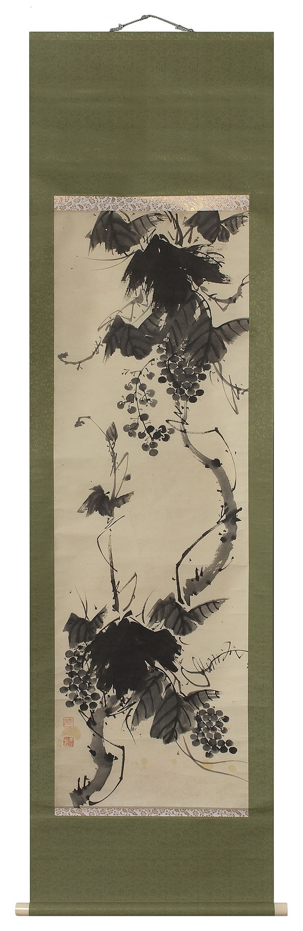 Malerei, #006160 Unbekannter Künstler, Weinranke mit Trauben, Meiji (1868-1912)