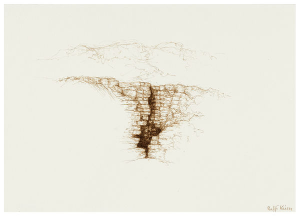 Raffi Kaiser #022914 Landschaft, 2022/23 Tusche auf Papier 21,9 x 31 cm