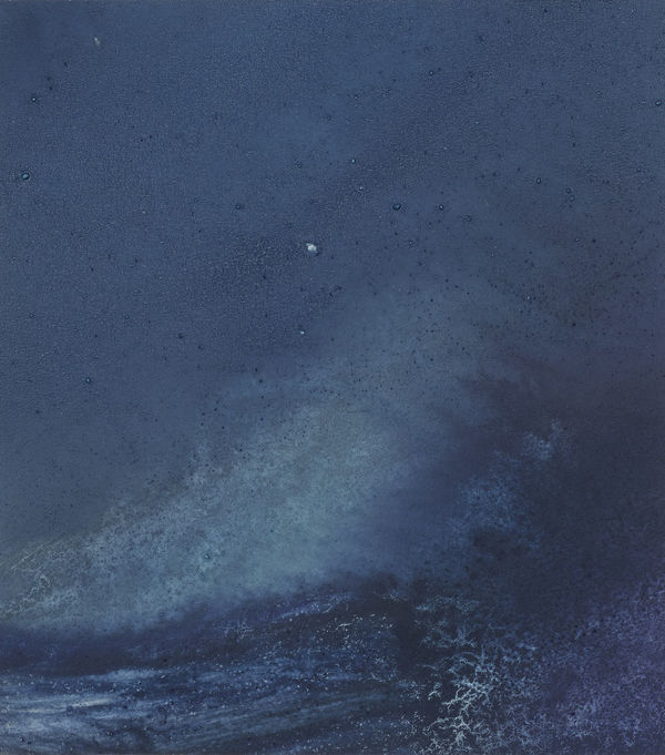 Matthias Loebermann #022537 Aus dem Tagebuch eines Wolkensammlers, 2021 Mischtechnik auf Papier 22,5 x 20 cm